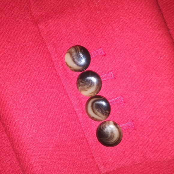 🆕Talbots | 100% Wool Light Peacoat In Red Women's Size 6 Petite Womens Red Coat - Picture 11 of 15